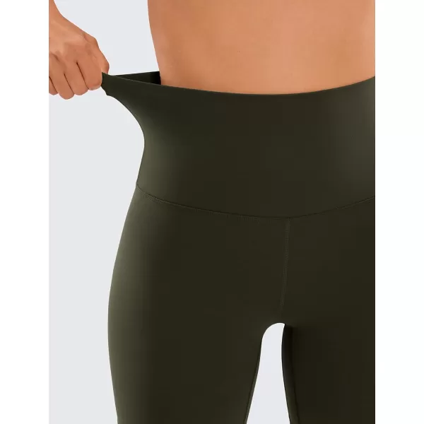 CRZ YOGA Super High Waisted Butterluxe Womens Biker Shorts 6  8  Buttery Soft Workout Yoga Shorts Over BellyOlive Green