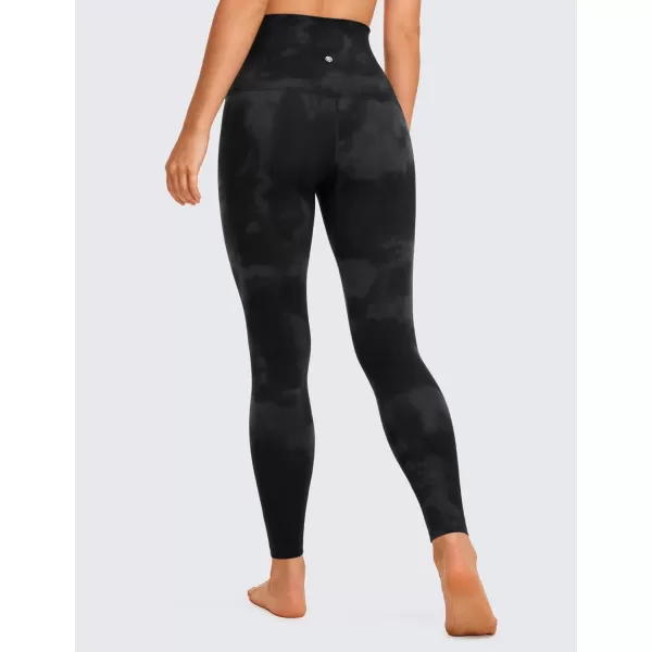 CRZ YOGA Super High Waisted Butterluxe Workout Leggings 25 28  Over Belly Buttery Soft Full Length Yoga Pants for WomenBlack Tie Dye Flowers