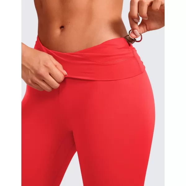 CRZ YOGA Super High Waisted Butterluxe Workout Leggings 25 28  Over Belly Buttery Soft Full Length Yoga Pants for WomenDeep Red