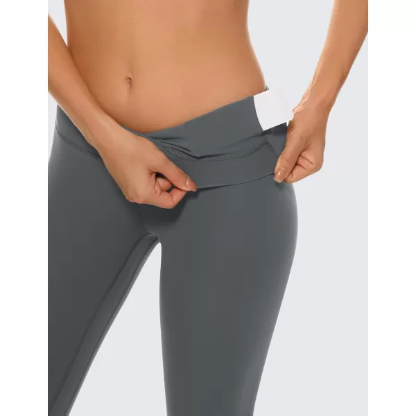 CRZ YOGA Super High Waisted Butterluxe Workout Leggings 25 28  Over Belly Buttery Soft Full Length Yoga Pants for WomenLava Smoke Grey