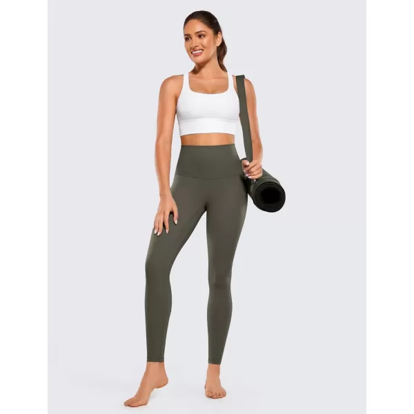 CRZ YOGA Super High Waisted Butterluxe Workout Leggings 25 28  Over Belly Buttery Soft Full Length Yoga Pants for WomenLight Army Green