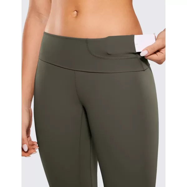 CRZ YOGA Super High Waisted Butterluxe Workout Leggings 25 28  Over Belly Buttery Soft Full Length Yoga Pants for WomenLight Army Green