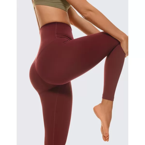 CRZ YOGA Super High Waisted Butterluxe Workout Leggings 25 28  Over Belly Buttery Soft Full Length Yoga Pants for WomenNoctilucence Red