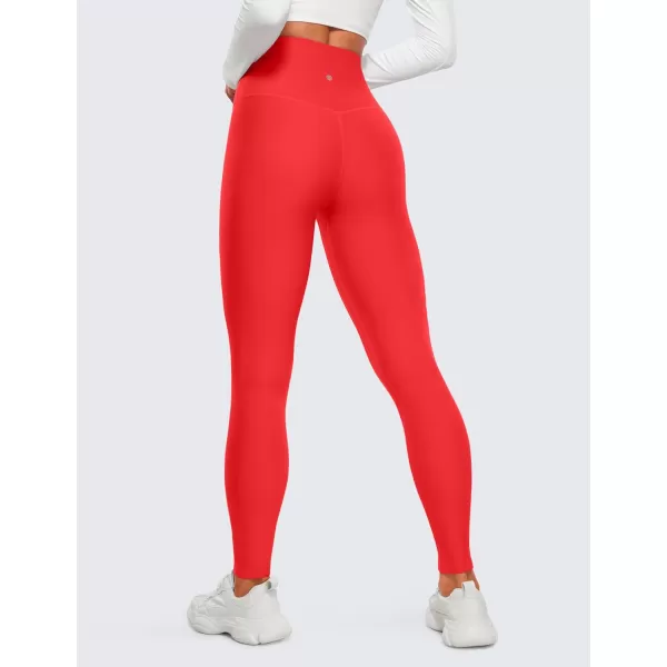 CRZ YOGA Thermal Fleece Lined Leggings Women 28  Winter Warm Workout Hiking Pants High Waisted Yoga Tights Full LengthDeep Red