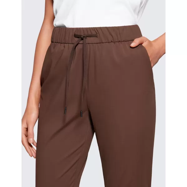 CRZ YOGA Womens 4Way Stretch Ankle Golf Pants  78 Dress Work Pants Pockets Athletic Travel Casual Lounge WorkoutCoffee Brown