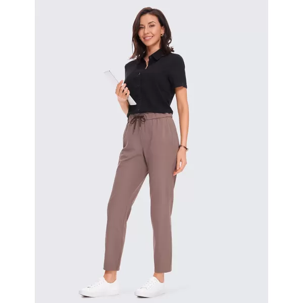 CRZ YOGA Womens 4Way Stretch Athletic Golf Pants  High Waisted Sweatpants Pockets Trave Lounge Workout Casual Work Trousers27 inches Geranyl