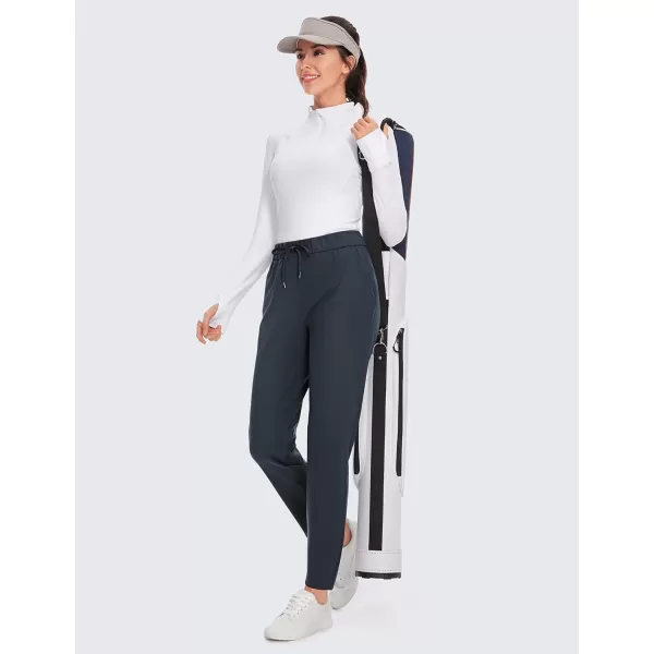 CRZ YOGA Womens 4Way Stretch Athletic Golf Pants  High Waisted Sweatpants Pockets Trave Lounge Workout Casual Work Trousers29 inches Melanite