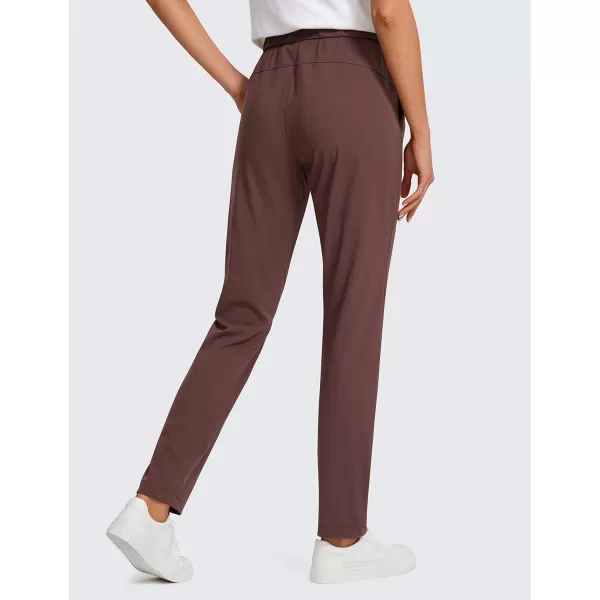 CRZ YOGA Womens 4Way Stretch Athletic Golf Pants  High Waisted Sweatpants Pockets Trave Lounge Workout Casual Work Trousers29 inches Taupe