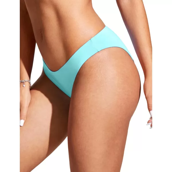 CRZ YOGA Womens Bikini Bottom Low Waisted Cheeky Bathing Swimsuit Bottoms Swim BriefsHydra Blue