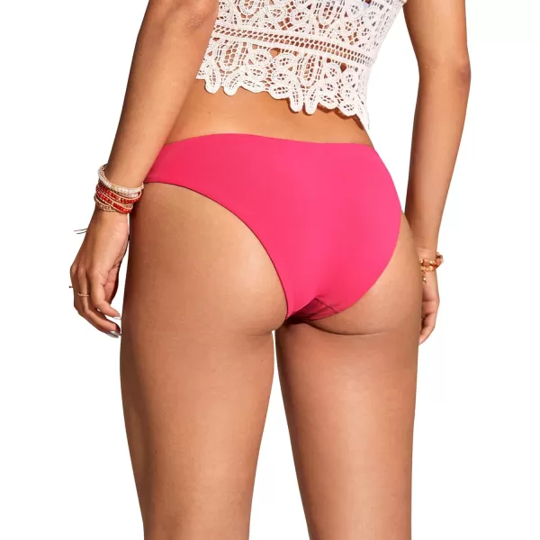 CRZ YOGA Womens Bikini Bottom Low Waisted Cheeky Bathing Swimsuit Bottoms Swim BriefsMagenta