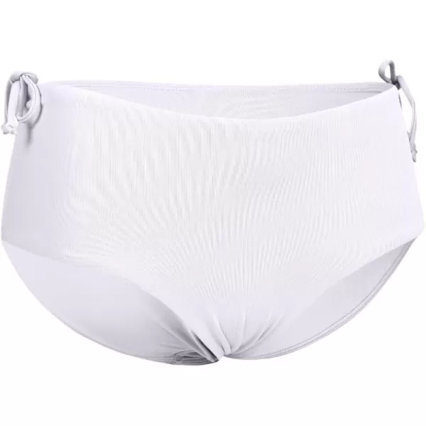 CRZ YOGA Womens Bikini Bottoms Full Coverage Bathing Swimsuit Bottom Adjustable Ruched Side Tie Swim BriefsWhite