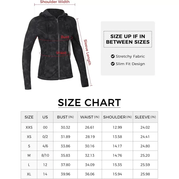 CRZ YOGA Womens Brushed Full Zip Hoodie Jacket Sportswear Hooded Workout Track Running Jacket with Zip PocketsBlack