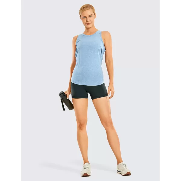 CRZ YOGA Womens Brushed Naked Feeling Biker Shorts 4  6  8  High Waist Matte Workout Gym Running Spandex ShortsMelanite