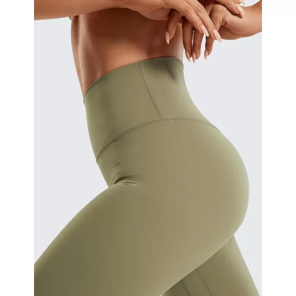 CRZ YOGA Womens Brushed Naked Feeling Biker Shorts 4  6  8  High Waist Matte Workout Gym Running Spandex ShortsMountain Olive