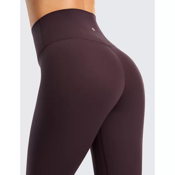 CRZ YOGA Womens Brushed Naked Feeling Workout Leggings 25  28 High Waisted Gym Compression Tummy Control Yoga PantsArctic Plum