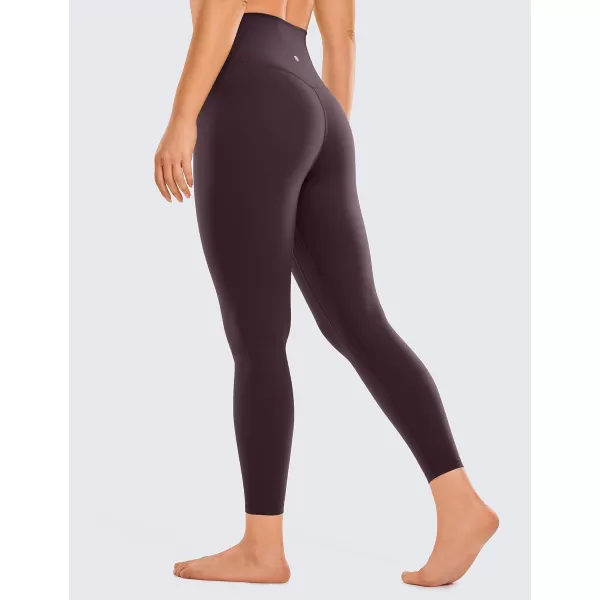 CRZ YOGA Womens Brushed Naked Feeling Workout Leggings 25  28 High Waisted Gym Compression Tummy Control Yoga PantsArctic Plum