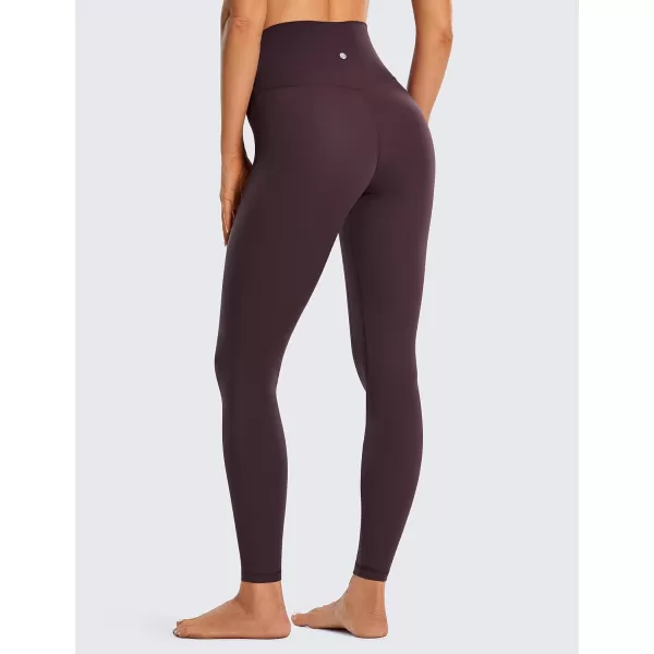 CRZ YOGA Womens Brushed Naked Feeling Workout Leggings 25  28 High Waisted Gym Compression Tummy Control Yoga PantsArctic Plum