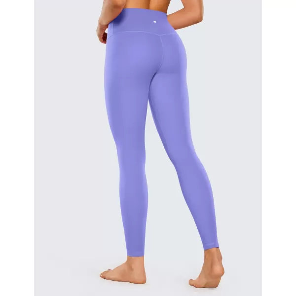 CRZ YOGA Womens Brushed Naked Feeling Workout Leggings 25  28 High Waisted Gym Compression Tummy Control Yoga PantsDark Lavender Purple