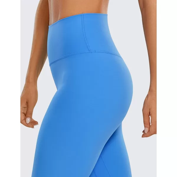 CRZ YOGA Womens Brushed Naked Feeling Workout Leggings 25  28 High Waisted Gym Compression Tummy Control Yoga PantsHazy Blue
