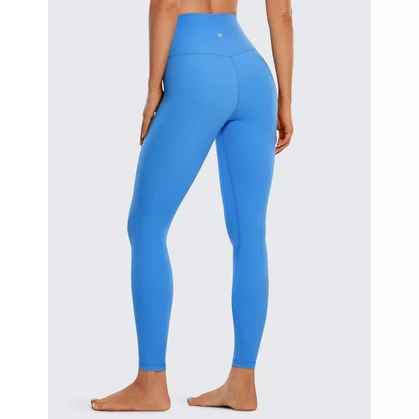 CRZ YOGA Womens Brushed Naked Feeling Workout Leggings 25  28 High Waisted Gym Compression Tummy Control Yoga PantsHazy Blue