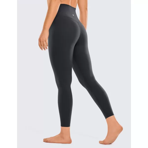 CRZ YOGA Womens Brushed Naked Feeling Workout Leggings 25  28 High Waisted Gym Compression Tummy Control Yoga PantsIntersellar Black and Navy