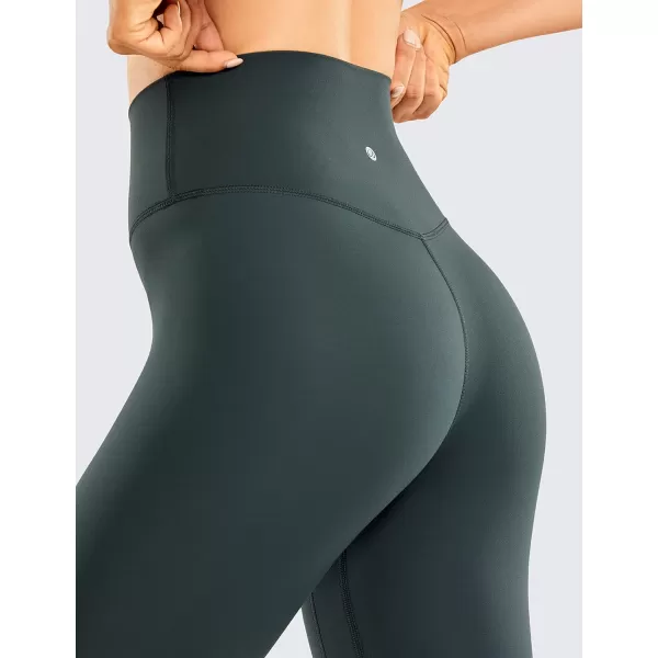 CRZ YOGA Womens Brushed Naked Feeling Workout Leggings 25  28 High Waisted Gym Compression Tummy Control Yoga PantsMelanite