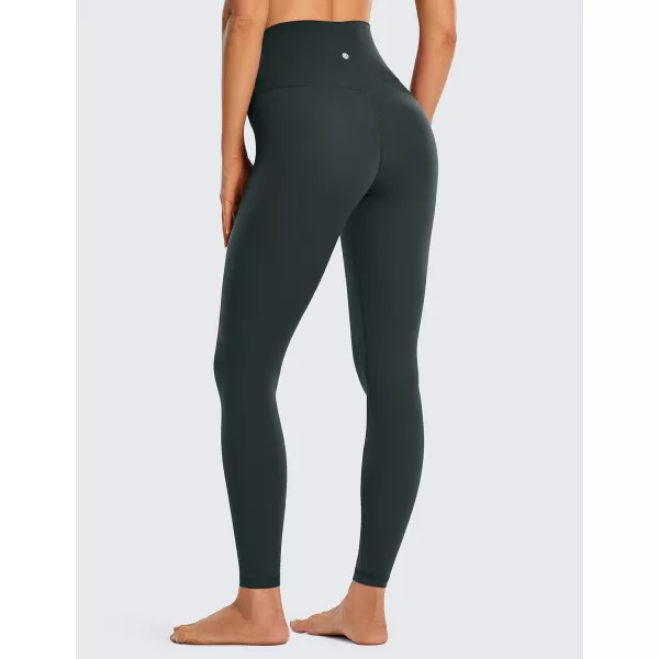 CRZ YOGA Womens Brushed Naked Feeling Workout Leggings 25  28 High Waisted Gym Compression Tummy Control Yoga PantsMelanite