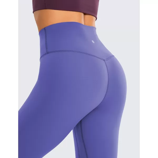 CRZ YOGA Womens Brushed Naked Feeling Workout Leggings 25  28 High Waisted Gym Compression Tummy Control Yoga PantsMystic Violet