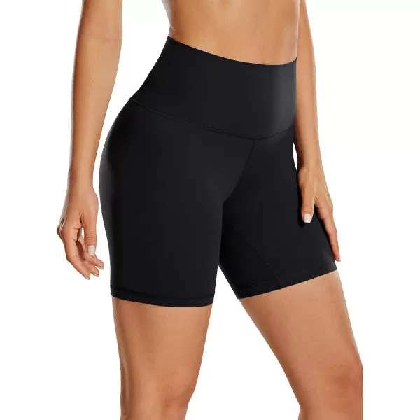 CRZ YOGA Womens Butterluxe Biker Shorts 25  4  6  8  High Waisted Booty Workout Volleyball Yoga SpandexBlack