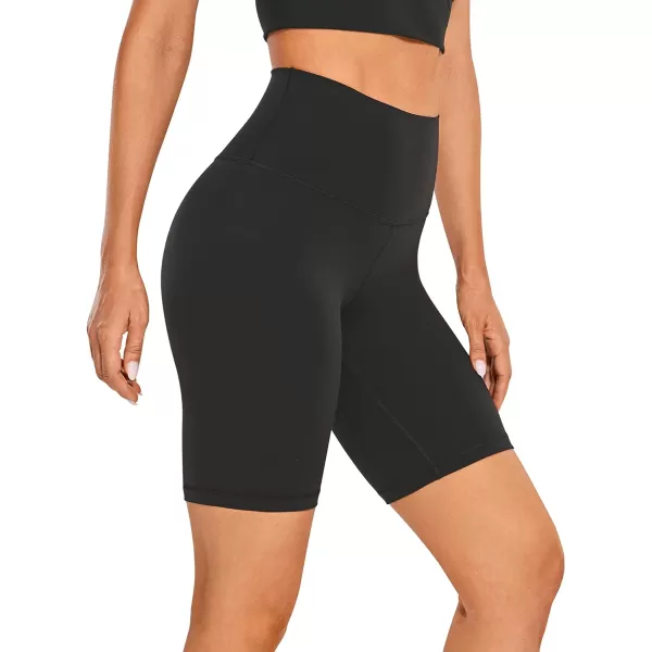 CRZ YOGA Womens Butterluxe Biker Shorts 25  4  6  8  High Waisted Booty Workout Volleyball Yoga SpandexBlack