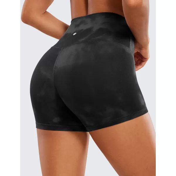 CRZ YOGA Womens Butterluxe Biker Shorts 25  4  6  8  High Waisted Booty Workout Volleyball Yoga SpandexBlack Tie Dye Flowers