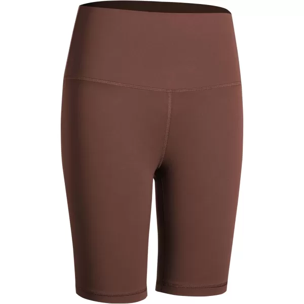 CRZ YOGA Womens Butterluxe Biker Shorts 25  4  6  8  High Waisted Booty Workout Volleyball Yoga SpandexCoffee Brown