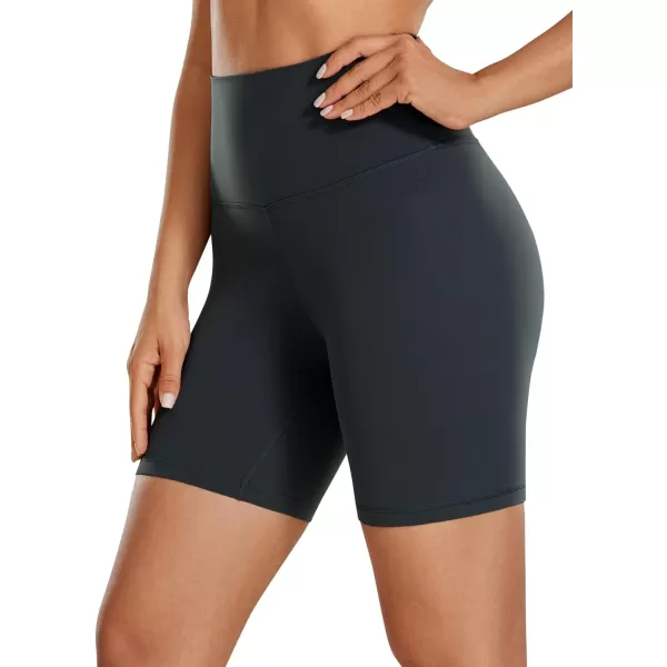 CRZ YOGA Womens Butterluxe Biker Shorts 25  4  6  8  High Waisted Booty Workout Volleyball Yoga SpandexDark Green