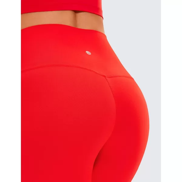 CRZ YOGA Womens Butterluxe Biker Shorts 25  4  6  8  High Waisted Booty Workout Volleyball Yoga SpandexDark Red