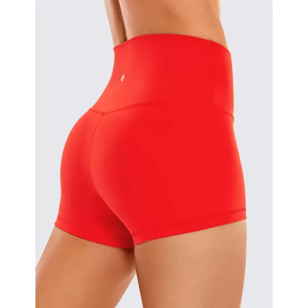 CRZ YOGA Womens Butterluxe Biker Shorts 25  4  6  8  High Waisted Booty Workout Volleyball Yoga SpandexDark Red