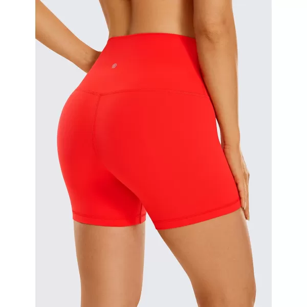 CRZ YOGA Womens Butterluxe Biker Shorts 25  4  6  8  High Waisted Booty Workout Volleyball Yoga SpandexDark Red