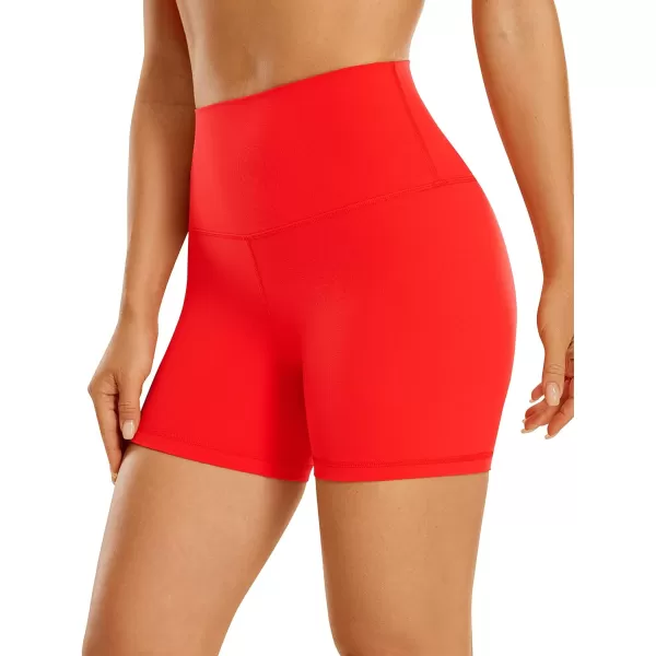 CRZ YOGA Womens Butterluxe Biker Shorts 25  4  6  8  High Waisted Booty Workout Volleyball Yoga SpandexDark Red