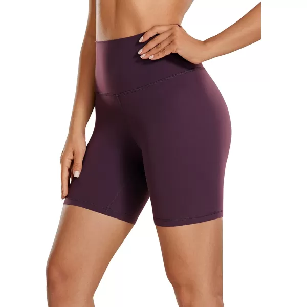 CRZ YOGA Womens Butterluxe Biker Shorts 25  4  6  8  High Waisted Booty Workout Volleyball Yoga SpandexDeep Purple