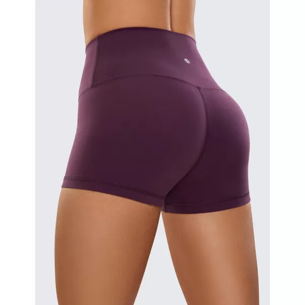 CRZ YOGA Womens Butterluxe Biker Shorts 25  4  6  8  High Waisted Booty Workout Volleyball Yoga SpandexDeep Purple