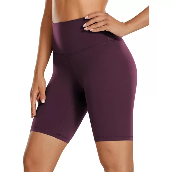 CRZ YOGA Womens Butterluxe Biker Shorts 25  4  6  8  High Waisted Booty Workout Volleyball Yoga SpandexDeep Purple