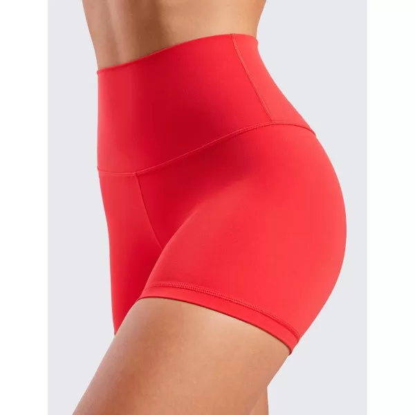 CRZ YOGA Womens Butterluxe Biker Shorts 25  4  6  8  High Waisted Booty Workout Volleyball Yoga SpandexDeep Red