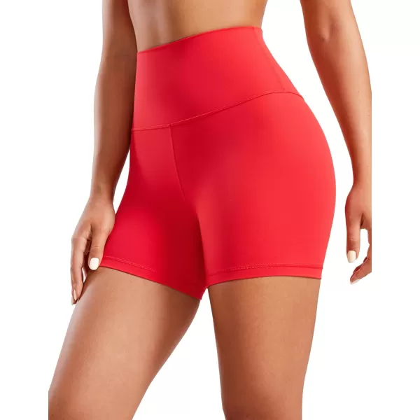 CRZ YOGA Womens Butterluxe Biker Shorts 25  4  6  8  High Waisted Booty Workout Volleyball Yoga SpandexDeep Red