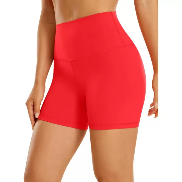 CRZ YOGA Womens Butterluxe Biker Shorts 25  4  6  8  High Waisted Booty Workout Volleyball Yoga SpandexDeep Red