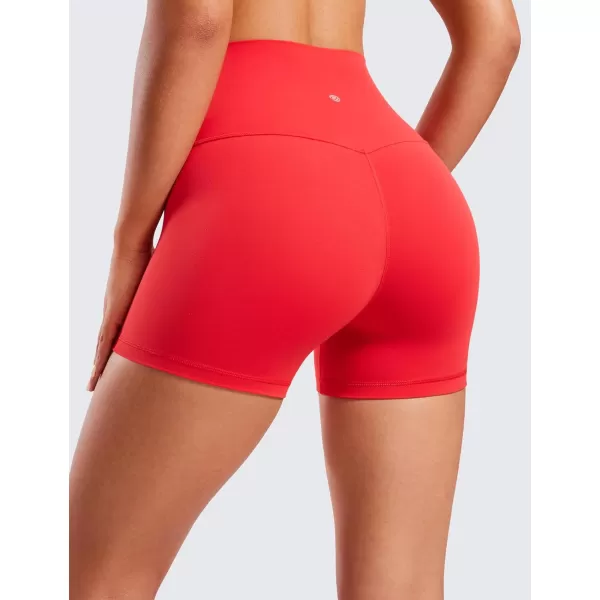 CRZ YOGA Womens Butterluxe Biker Shorts 25  4  6  8  High Waisted Booty Workout Volleyball Yoga SpandexDeep Red