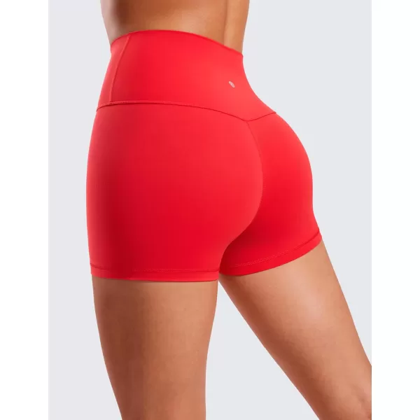 CRZ YOGA Womens Butterluxe Biker Shorts 25  4  6  8  High Waisted Booty Workout Volleyball Yoga SpandexDeep Red