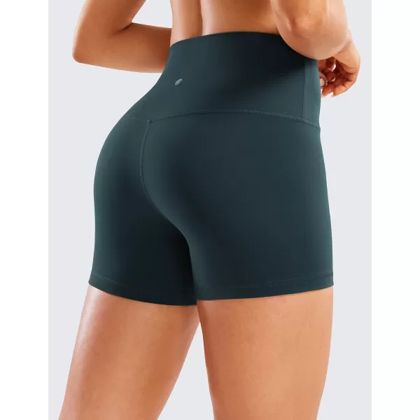 CRZ YOGA Womens Butterluxe Biker Shorts 25  4  6  8  High Waisted Booty Workout Volleyball Yoga SpandexForest Dark Green