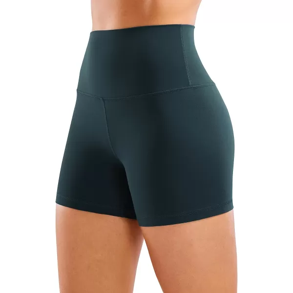 CRZ YOGA Womens Butterluxe Biker Shorts 25  4  6  8  High Waisted Booty Workout Volleyball Yoga SpandexForest Dark Green