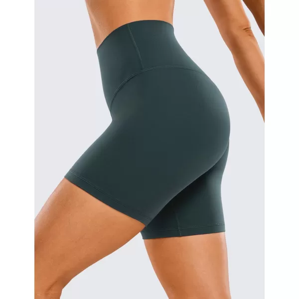 CRZ YOGA Womens Butterluxe Biker Shorts 25  4  6  8  High Waisted Booty Workout Volleyball Yoga SpandexForest Dark Green