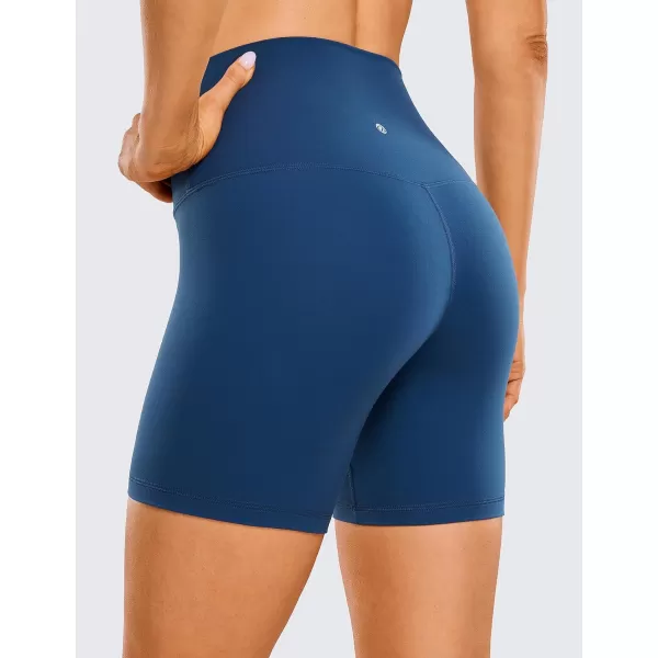 CRZ YOGA Womens Butterluxe Biker Shorts 25  4  6  8  High Waisted Booty Workout Volleyball Yoga SpandexFrench Navy