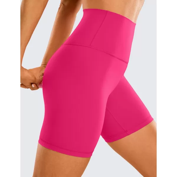 CRZ YOGA Womens Butterluxe Biker Shorts 25  4  6  8  High Waisted Booty Workout Volleyball Yoga SpandexGranita Pink